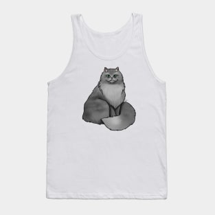 Cat - Persian - Black Tank Top